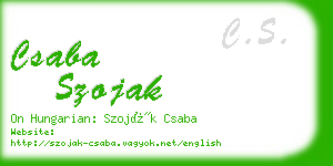 csaba szojak business card